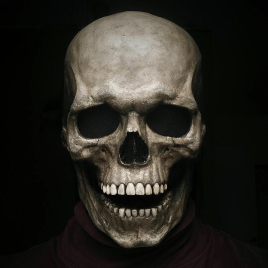 Máscara calavera mandíbula movimiento