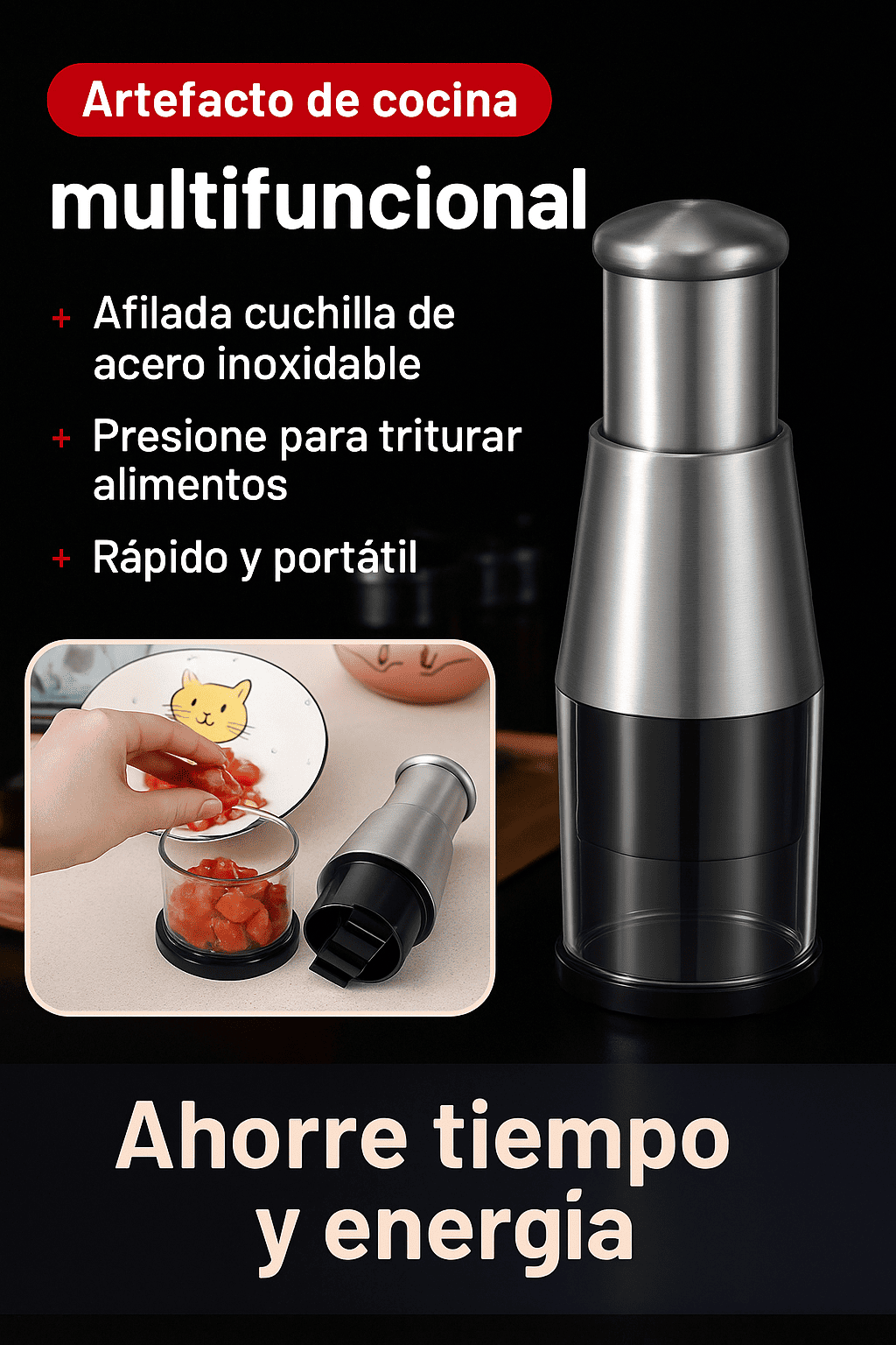 Cortador De Verduras De Acero Inoxidable